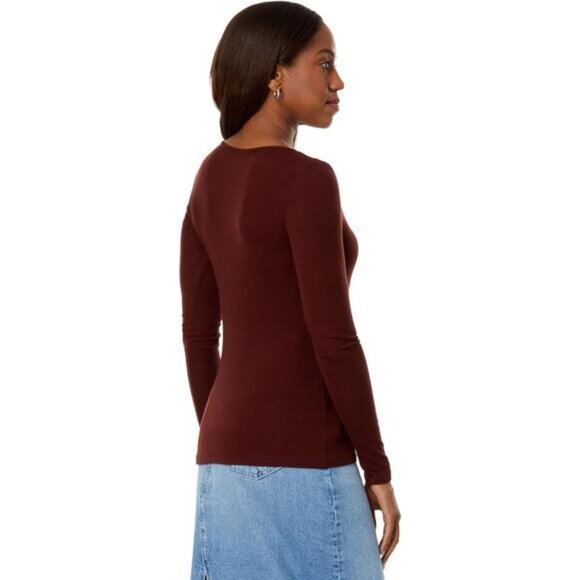 AG Adriano Goldschmied Jaxon Long Sleeve In Dark Plum Size Small - Picture 3 of 7